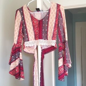 S bohemian crop top